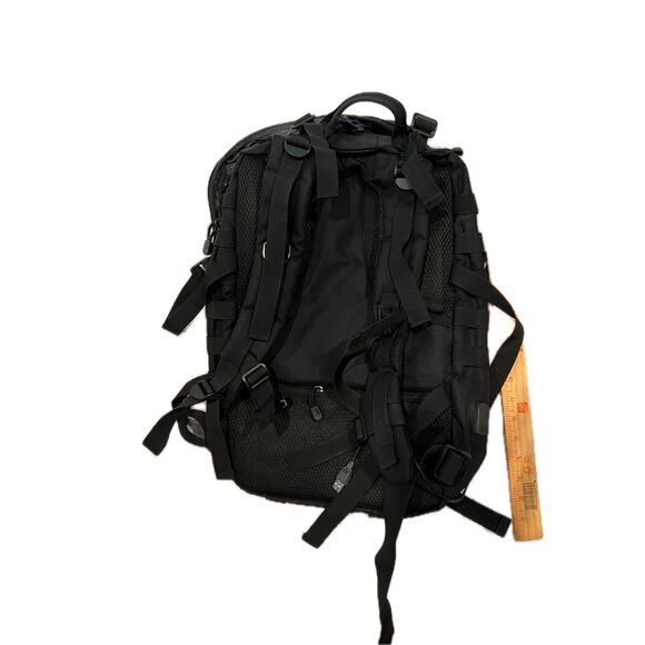 Generic Black Canvas Tactical Backpack - Picture 2 of 5